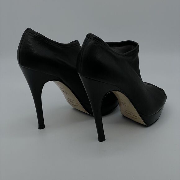 Via Spiga Elvis Stretch Leather Designer Ankle Boots Women's US 8 Black Comfort - Picture 14 of 16